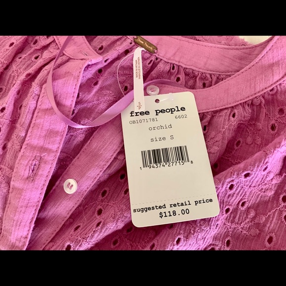 NWT Free People Maddison Eyelet blouse S - Picture 4 of 7